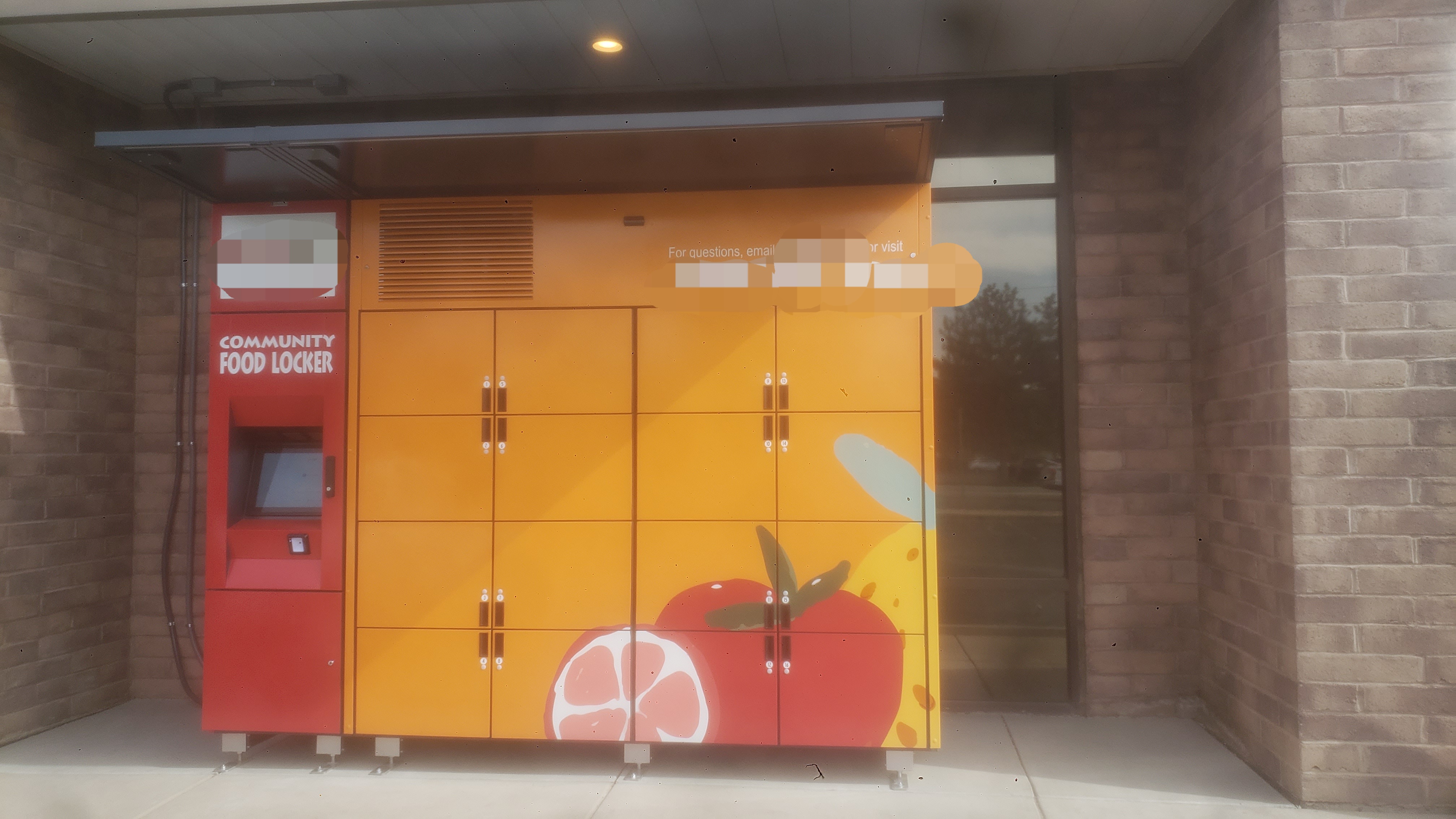 A smart locker designed for the distribution of food items.